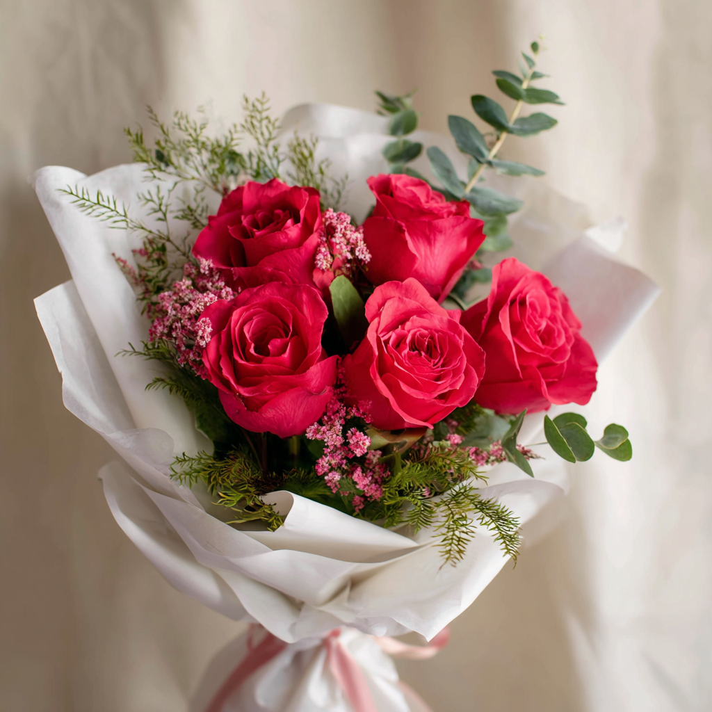 Half Dozen Bliss Roses - Color Varies