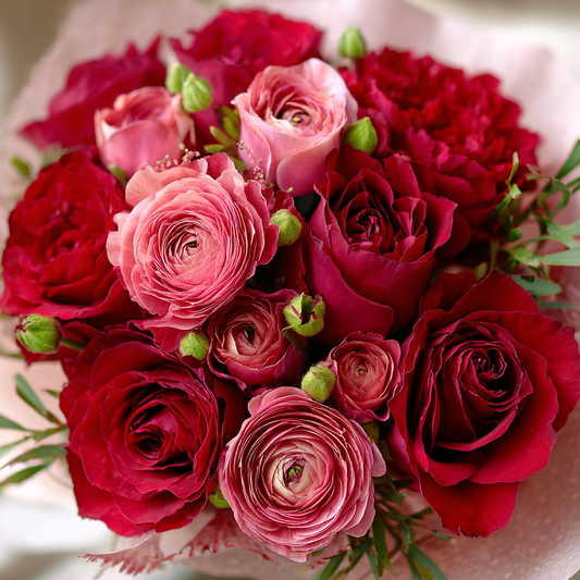 Rose & Pink Flower Bliss Bouquet