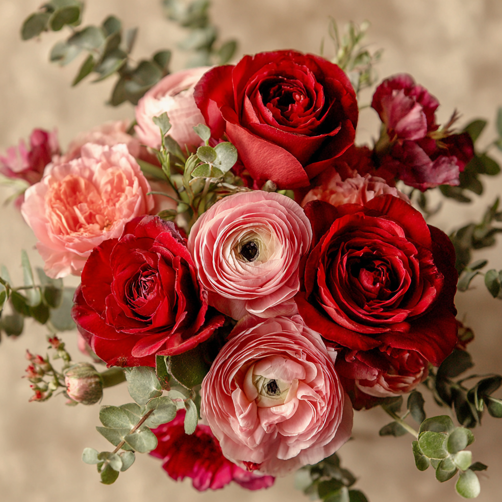 Rose & Pink Flower Bliss Bouquet